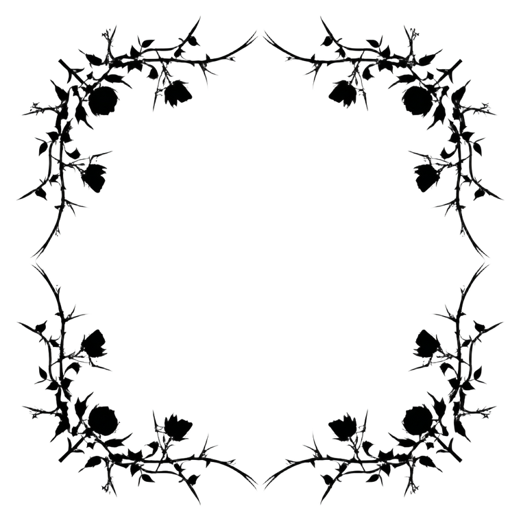 Gothic Thorn Rose Vinyl Car Decal Sticker – Waterproof & UV-Resistant 3.4133333333333336"