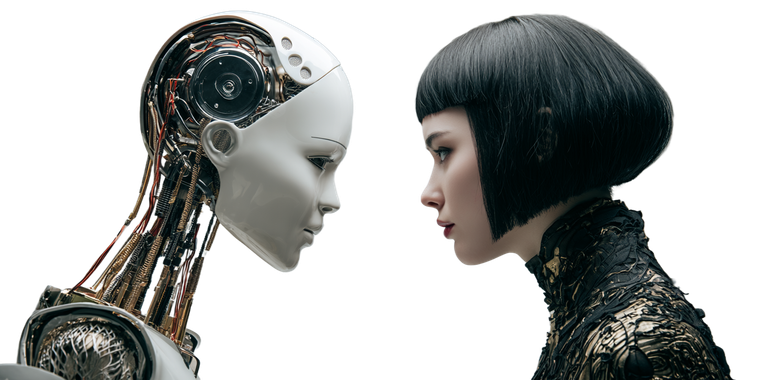 Ai Human Dialogue V2 Vinyl Car Decal Sticker – Waterproof & UV-Resistant 5.12"