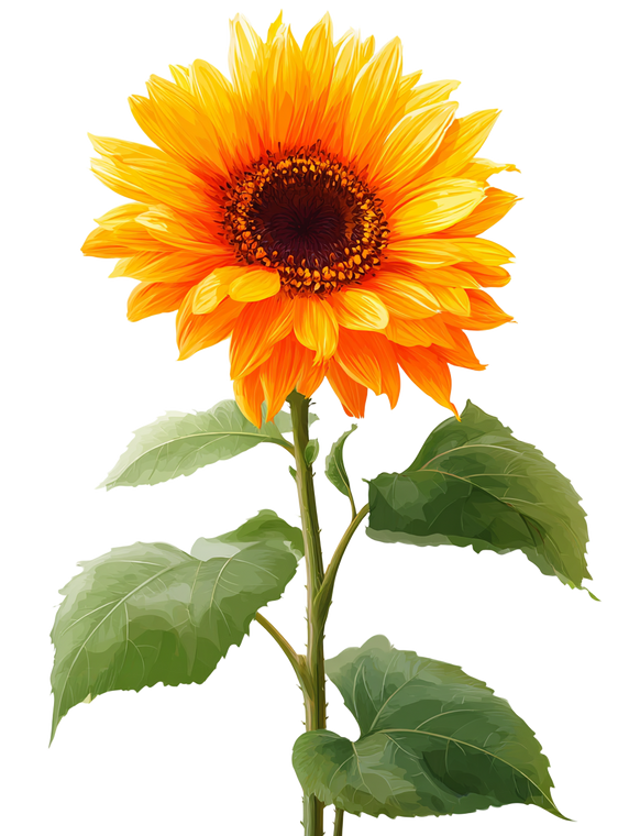 Sunflower Vector Vinyl Car Decal Sticker – Waterproof & UV-Resistant 8.213333333333333"