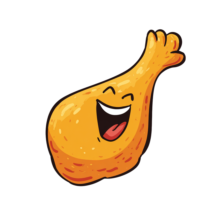 Happy Fried Chicken V2 Vinyl Car Decal Sticker – Waterproof & UV-Resistant 6.826666666666667"