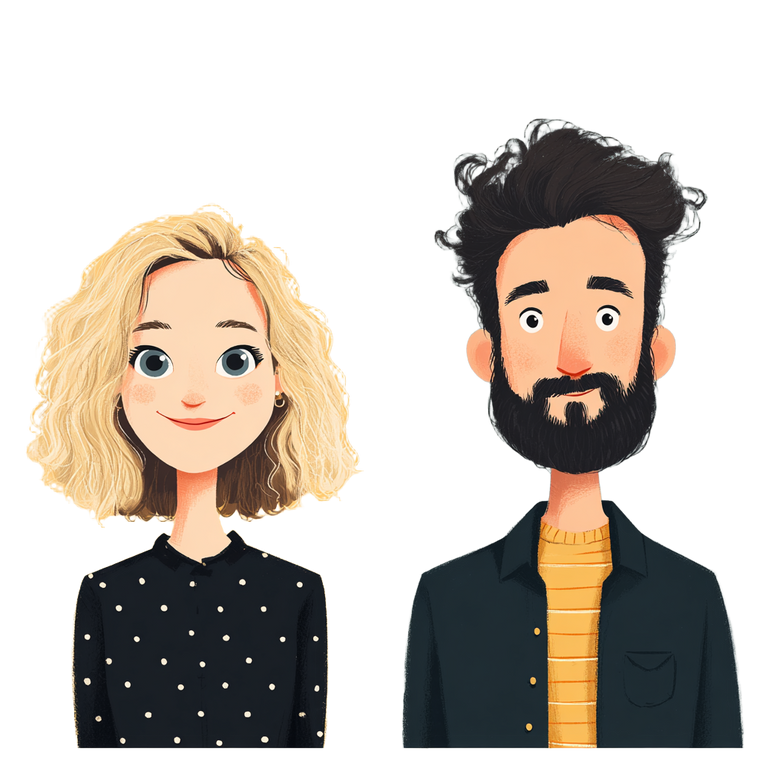 Blonde & Black Hair Vinyl Car Decal Sticker – Waterproof & UV-Resistant 3.4133333333333336"