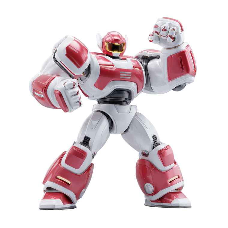 Cartoonish Muscular Robot V15 Vinyl Car Decal Sticker – Waterproof & UV-Resistant 6.826666666666667"