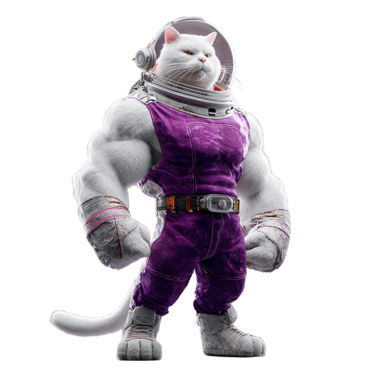 Muscular Super Cat Vinyl Car Decal Sticker – Waterproof & UV-Resistant 3.4133333333333336"