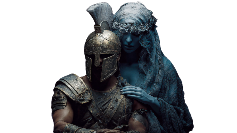 Mycenaean General And Queen Vinyl Car Decal Sticker – Waterproof & UV-Resistant 2.72"