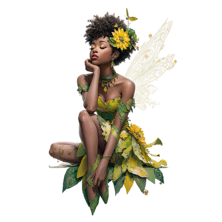 African American Tinkerbell Vinyl Car Decal Sticker – Waterproof & UV-Resistant 3.4133333333333336"