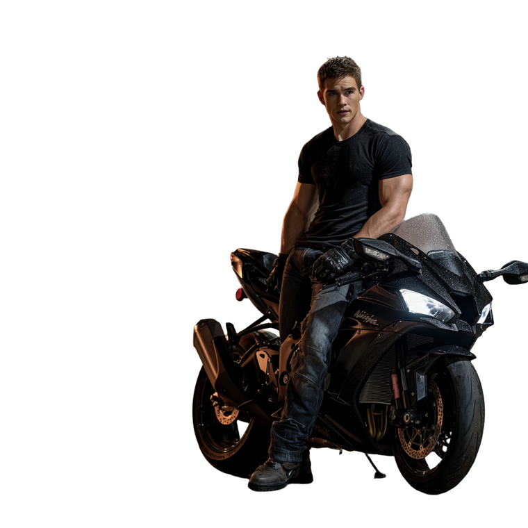 Moody Biker Night Vinyl Car Decal Sticker – Waterproof & UV-Resistant 6.826666666666667"