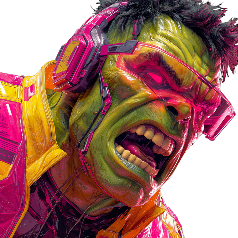 Cyberpunk Hulk Vinyl Car Decal Sticker – Waterproof & UV-Resistant 6.826666666666667"