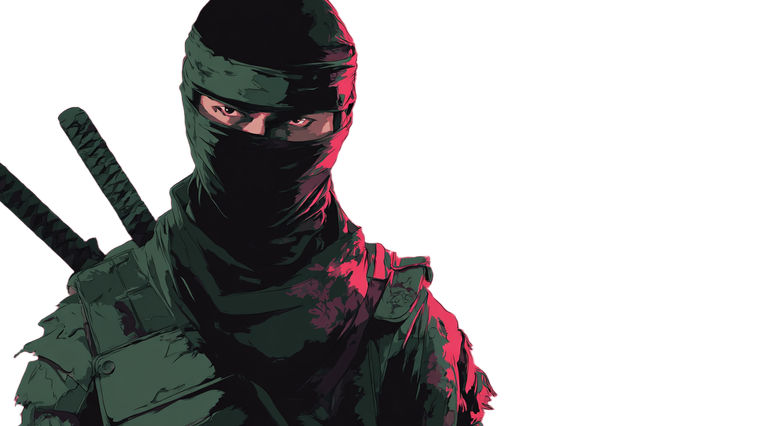 Muted Ninja Vinyl Car Decal Sticker – Waterproof & UV-Resistant 5.4