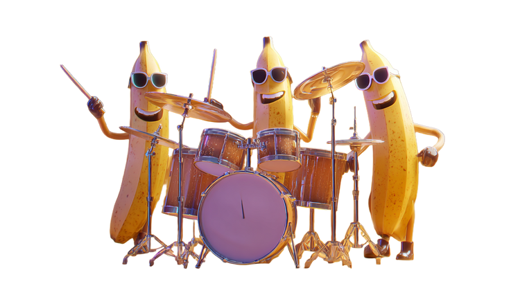 Banana Drum Solo Vinyl Car Decal Sticker – Waterproof & UV-Resistant 5.4