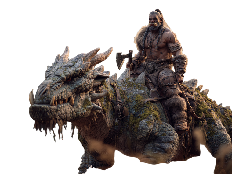 Orc Dragon Rider Vinyl Car Decal Sticker – Waterproof & UV-Resistant 6.1866666666666665"