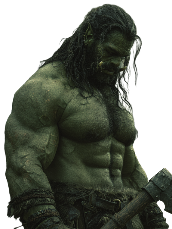 Grieving Orc Warrior Vinyl Car Decal Sticker – Waterproof & UV-Resistant 8.213333333333333"