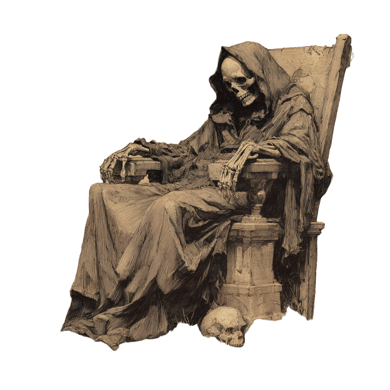 Death Sits Vinyl Car Decal Sticker – Waterproof & UV-Resistant 3.4133333333333336"