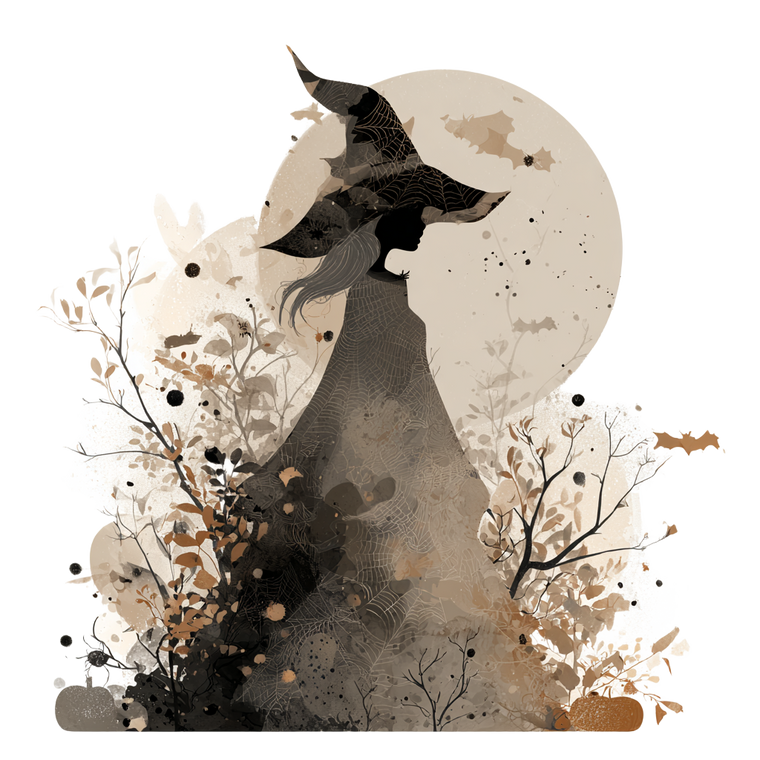 Mysterious Halloween Witch Vinyl Car Decal Sticker – Waterproof & UV-Resistant 3.4133333333333336"