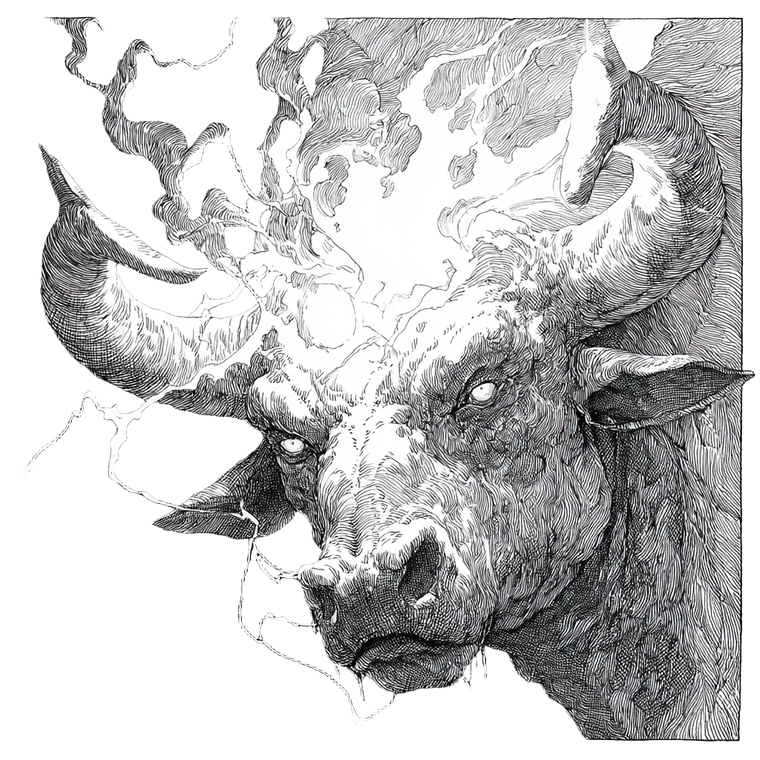 Ghost Minotaur Vinyl Car Decal Sticker – Waterproof & UV-Resistant 3.4133333333333336"