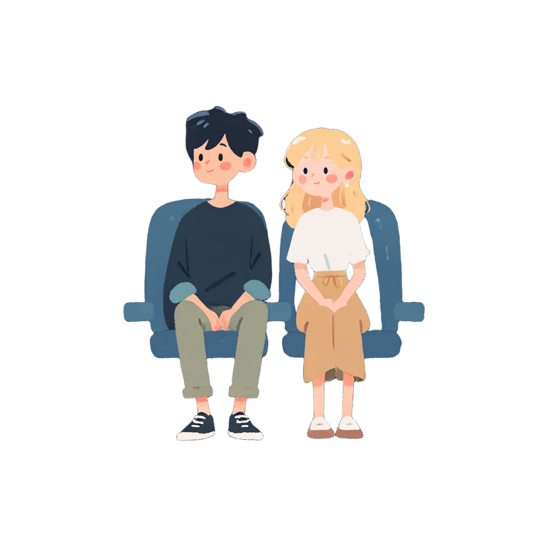 Young Couple In Theater Vinyl Car Decal Sticker – Waterproof & UV-Resistant 6.826666666666667"