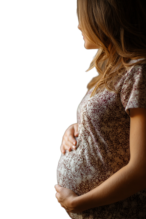Pregnant Woman Silhouette V4 Vinyl Car Decal Sticker – Waterproof & UV-Resistant 8.96"
