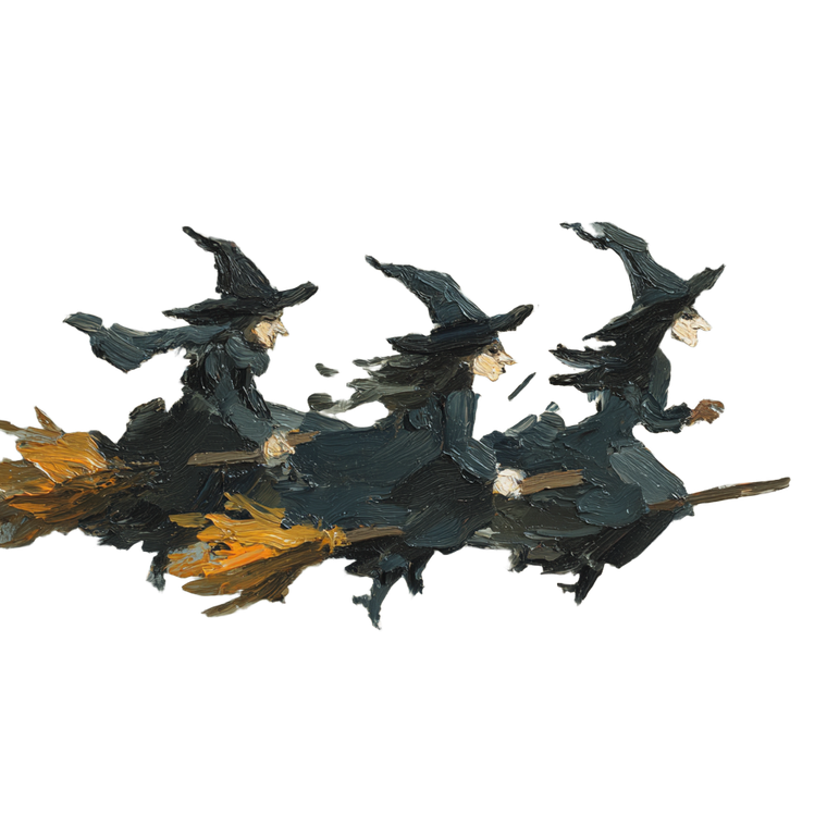 Spooky Witches Flight Vinyl Car Decal Sticker – Waterproof & UV-Resistant 6.826666666666667"