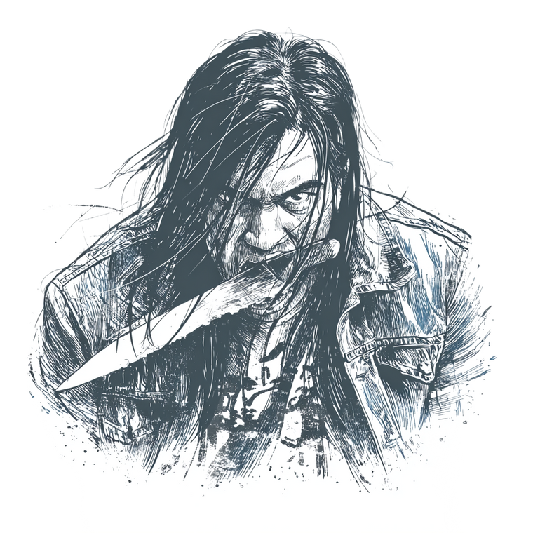Angry Scruffy Man Vinyl Car Decal Sticker – Waterproof & UV-Resistant 6.826666666666667"