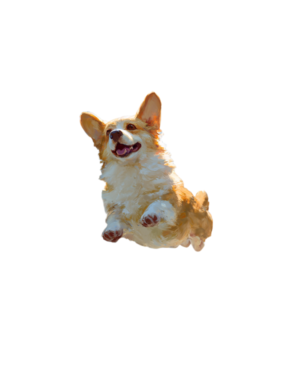 Happy Jumping Corgi Vinyl Car Decal Sticker – Waterproof & UV-Resistant 4.1066666666666665"