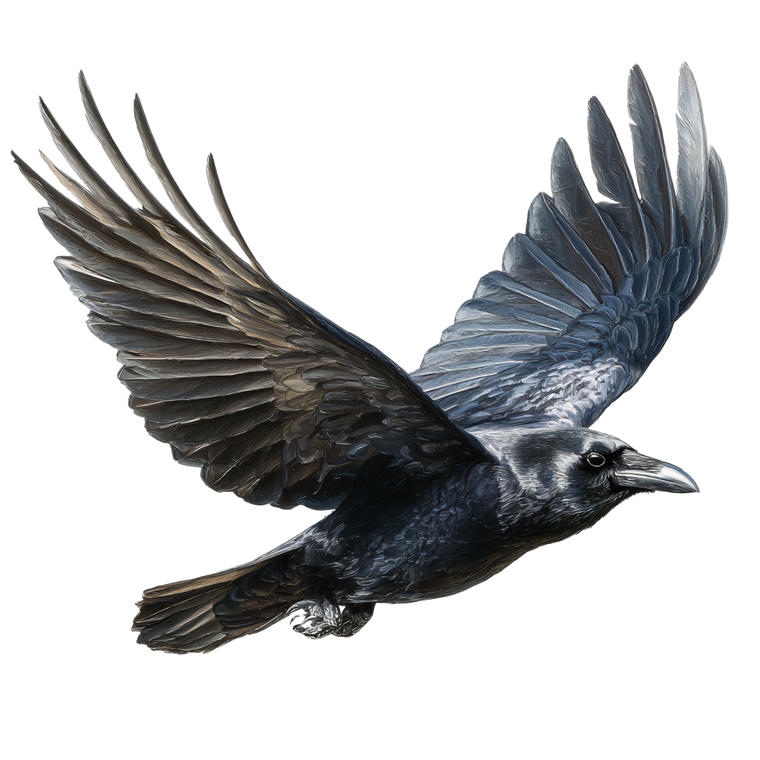 Black Raven Flight V5 Vinyl Car Decal Sticker – Waterproof & UV-Resistant 6.826666666666667"