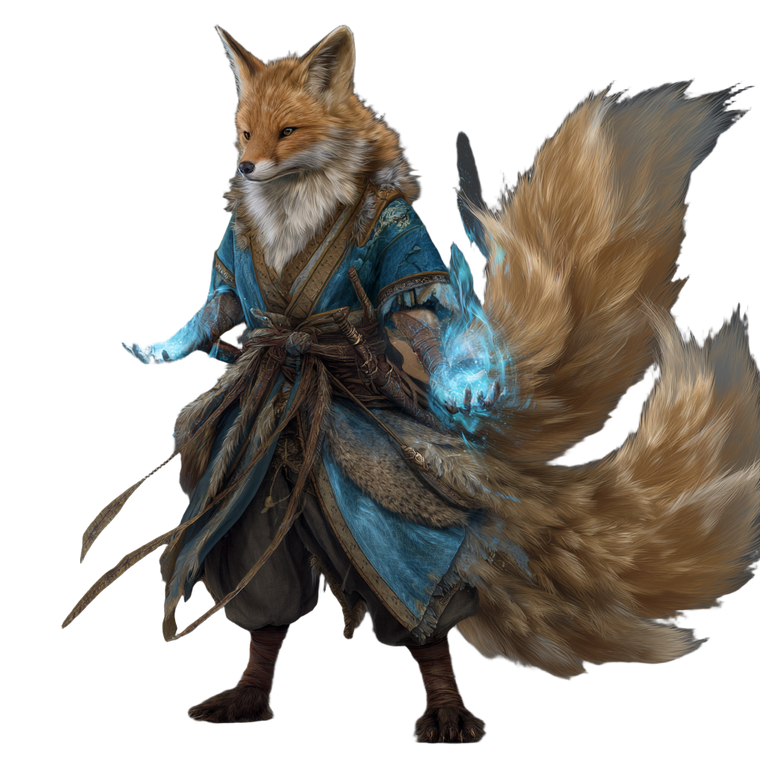 Kitsune Mage V2 Vinyl Car Decal Sticker – Waterproof & UV-Resistant 3.4133333333333336"