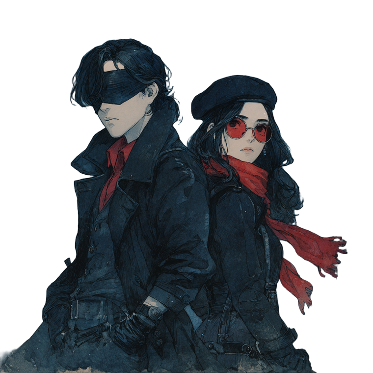 Mysterious Duo Vinyl Car Decal Sticker – Waterproof & UV-Resistant 3.4133333333333336"