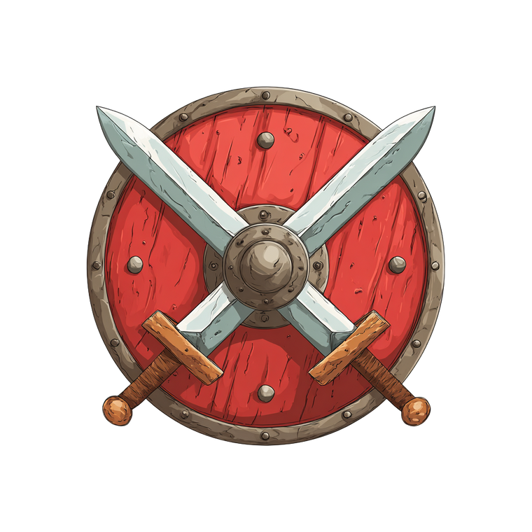 Neolithic Shield Swords Vinyl Car Decal Sticker – Waterproof & UV-Resistant 6.826666666666667"