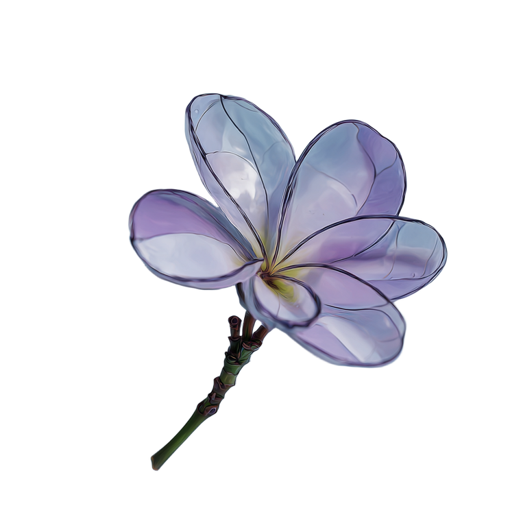 Delicate Frangepani Flower Vinyl Car Decal Sticker – Waterproof & UV-Resistant 3.4133333333333336"