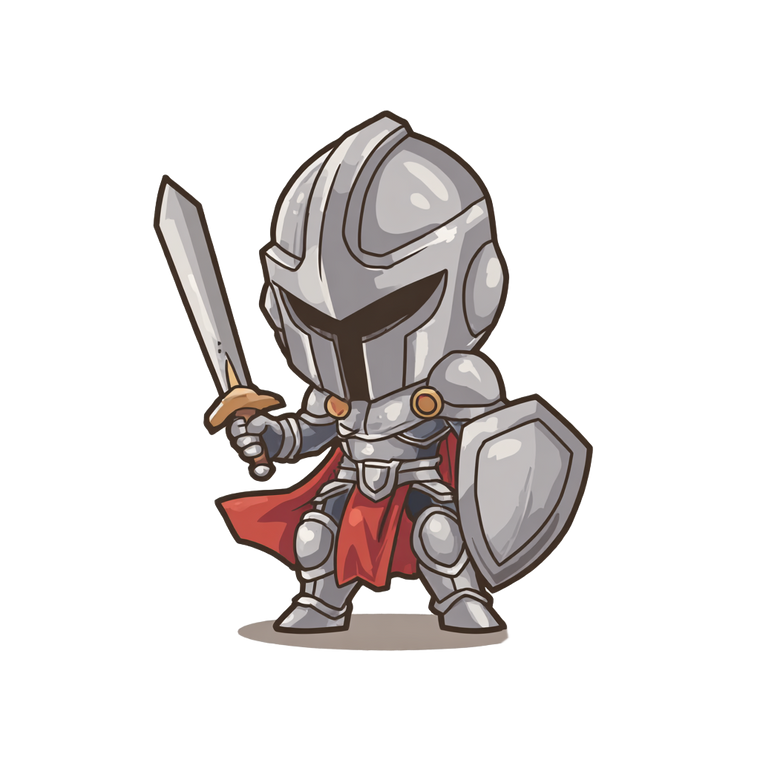 Chibi Knight V2 Vinyl Car Decal Sticker – Waterproof & UV-Resistant 6.826666666666667"