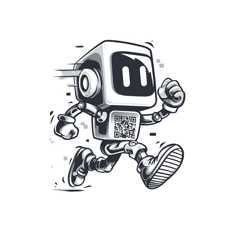 Qr Code Mascot Vinyl Car Decal Sticker – Waterproof & UV-Resistant 3.4133333333333336"