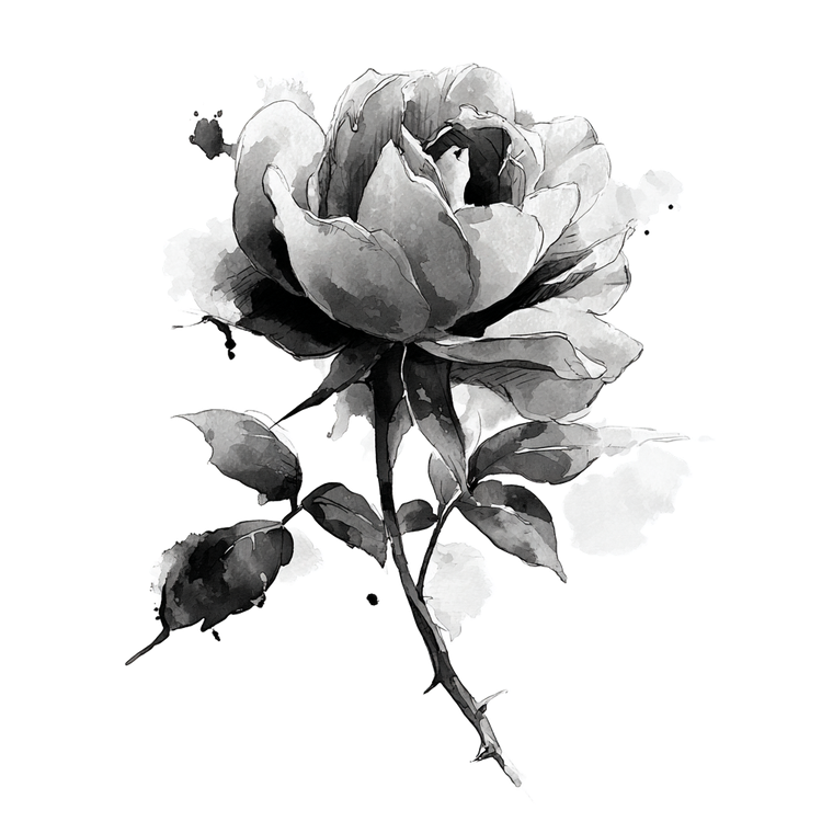 Neo-Traditional Rose Vinyl Car Decal Sticker – Waterproof & UV-Resistant 3.4133333333333336"