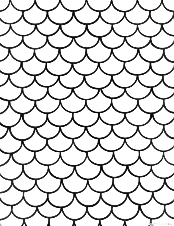 Fish Scales Pattern Vinyl Car Decal Sticker – Waterproof & UV-Resistant 4.16"