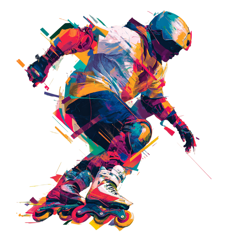 Urban Inline Skater Vinyl Car Decal Sticker – Waterproof & UV-Resistant 3.4133333333333336"