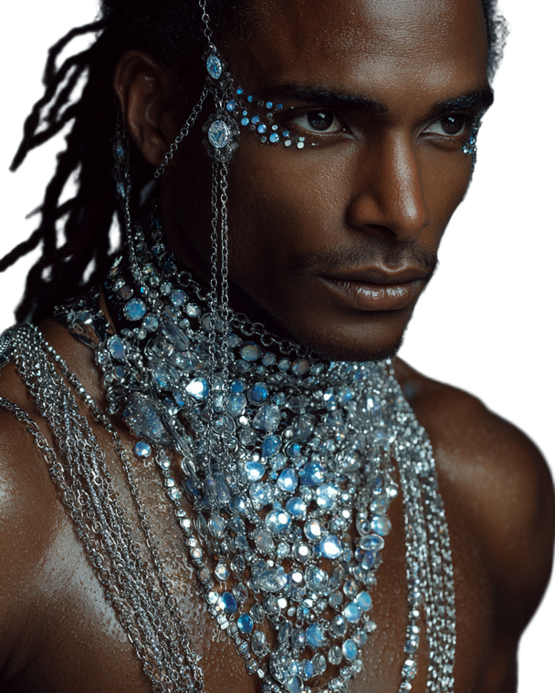 Crystal Adorned Supermodel Vinyl Car Decal Sticker – Waterproof & UV-Resistant 4.0"