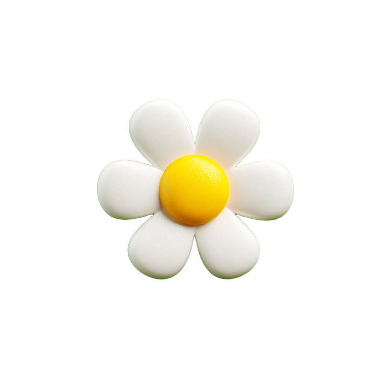 White Daisy Icon Vinyl Car Decal Sticker – Waterproof & UV-Resistant 6.826666666666667"