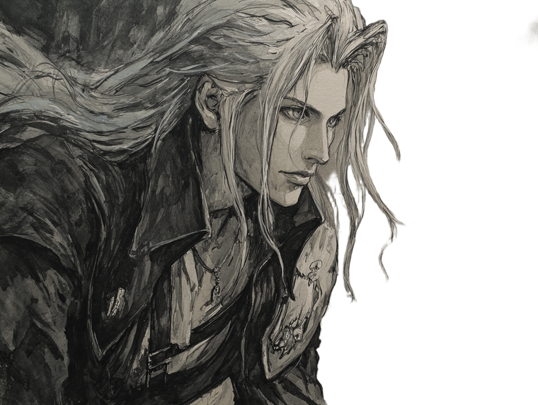 Sephiroth Painting Vinyl Car Decal Sticker – Waterproof & UV-Resistant 6.1866666666666665"