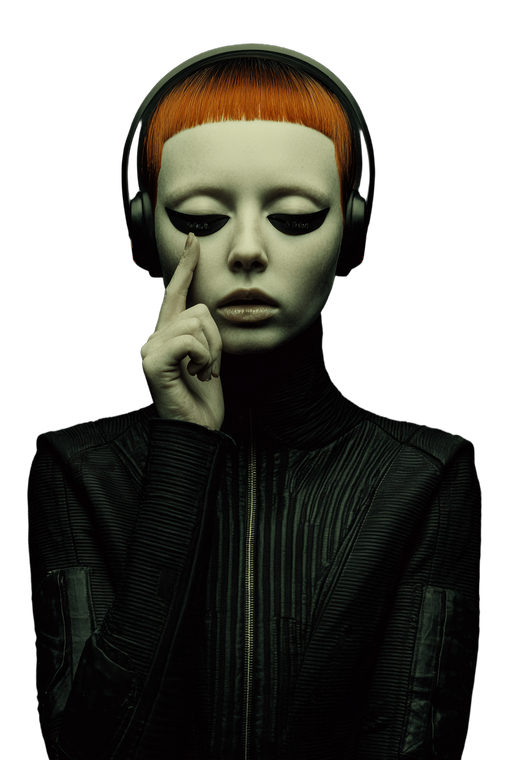 Cyborg Woman Portrait V7 Vinyl Car Decal Sticker – Waterproof & UV-Resistant 8.96"