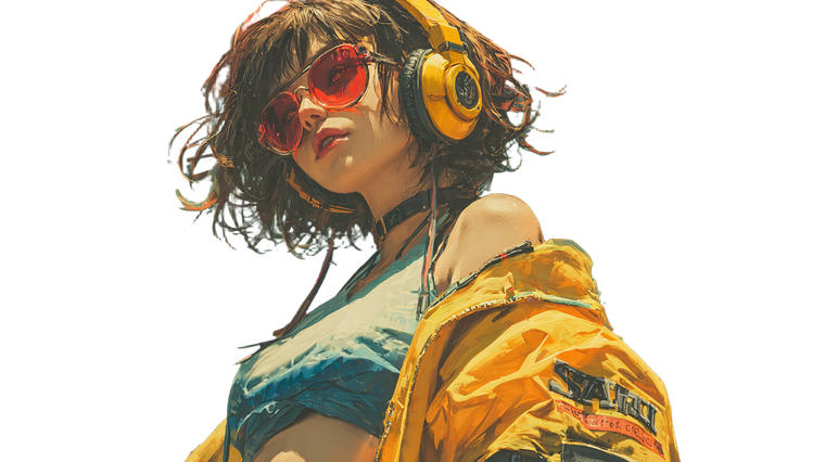 Cyberpunk Dj Performance Vinyl Car Decal Sticker – Waterproof & UV-Resistant 5.4