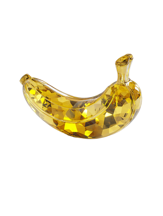 Dark Yellow Banana Vinyl Car Decal Sticker – Waterproof & UV-Resistant 8.213333333333333"