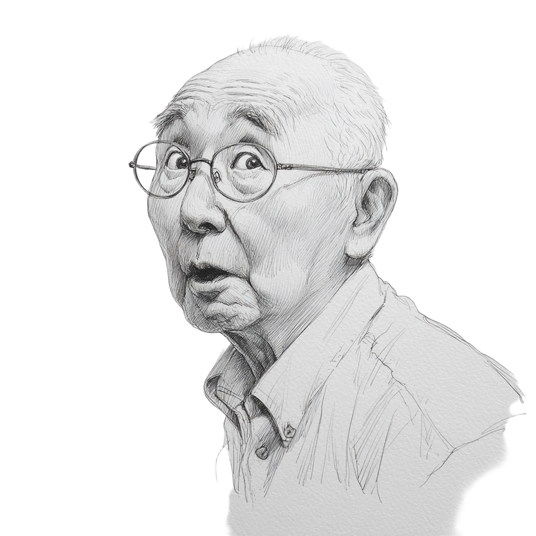 Elderly Small Man Vinyl Car Decal Sticker – Waterproof & UV-Resistant 6.826666666666667"