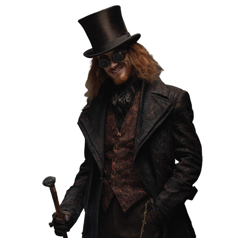 Gothic Victorian Gentleman Vinyl Car Decal Sticker – Waterproof & UV-Resistant 3.4133333333333336"