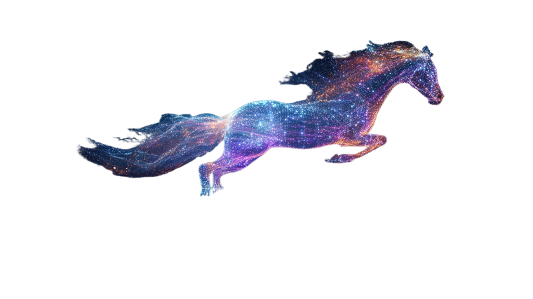 Holographic Chinese Horse Vinyl Car Decal Sticker – Waterproof & UV-Resistant 2.72"