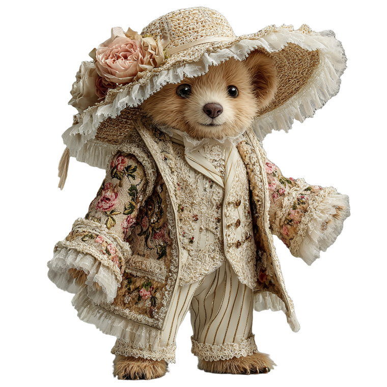 Fashionable Teddy Bear V2 Vinyl Car Decal Sticker – Waterproof & UV-Resistant 3.4133333333333336"