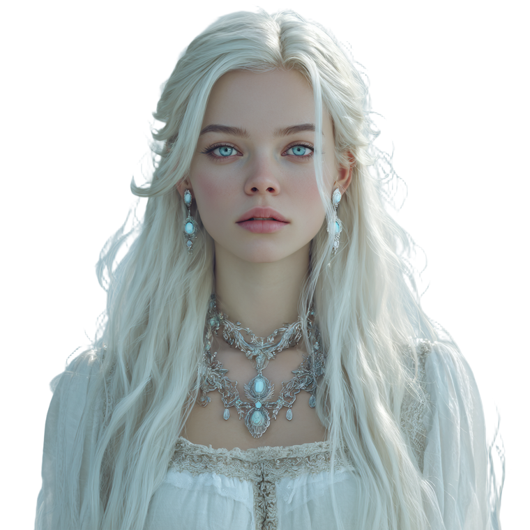 Fantasy Blonde Portrait V5 Vinyl Car Decal Sticker – Waterproof & UV-Resistant 3.4133333333333336"