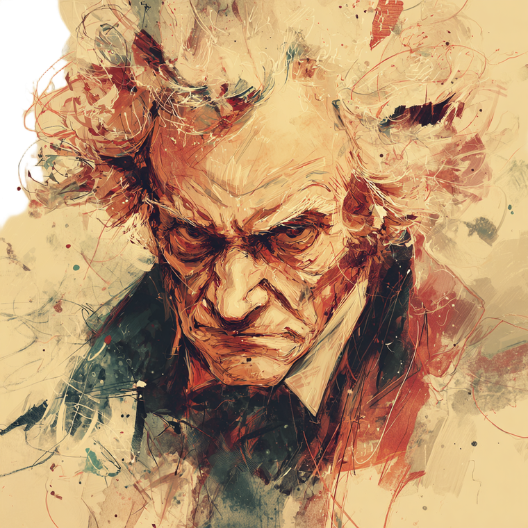 Schopenhauer Portrait V3 Vinyl Car Decal Sticker – Waterproof & UV-Resistant 6.826666666666667"