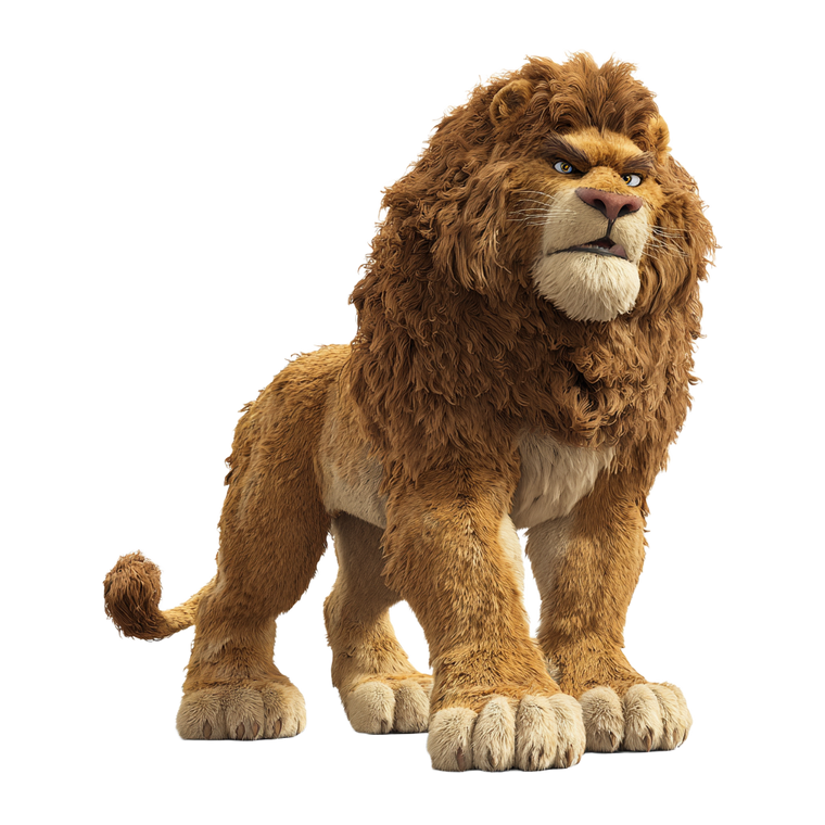 Lion Character V2 Vinyl Car Decal Sticker – Waterproof & UV-Resistant 3.4133333333333336"