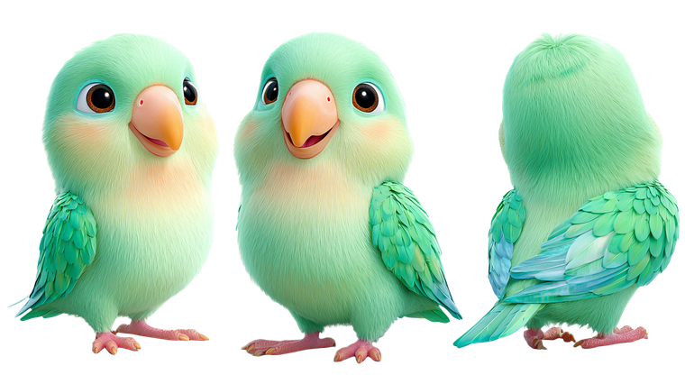 Mint-Green Parrot Vinyl Car Decal Sticker – Waterproof & UV-Resistant 5.4