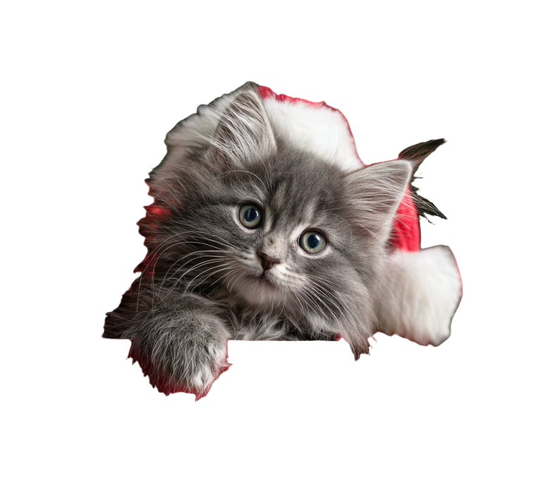 Holiday Kitten Peek Vinyl Car Decal Sticker – Waterproof & UV-Resistant 6.826666666666667"