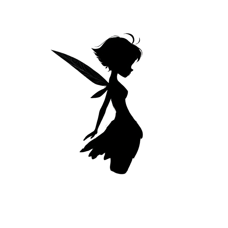 Silhouette Pixie Vinyl Car Decal Sticker – Waterproof & UV-Resistant 3.4133333333333336"