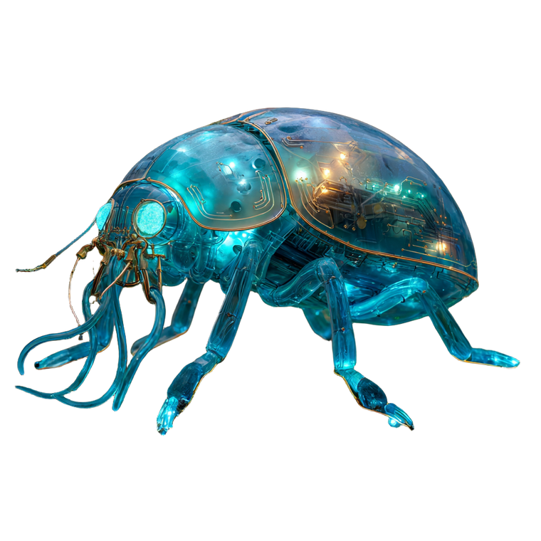 Biomechanical Ladybird Vinyl Car Decal Sticker – Waterproof & UV-Resistant 3.4133333333333336"